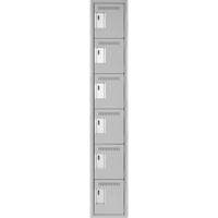 Petits casiers Clean Line, 6 niveaux, 12" x 18" x 72", Acier, Gris, Rivet (assembl&eacute;) Action Paper