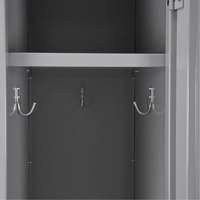 Clean Line Lockers, 3 -tier, Bank of 4, 48" x 18" x 72", Steel, Charcoal, Rivet (Assembled) Action Paper