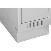Clean Line Lockers, 2 -tier, Bank of 4, 48" x 18" x 76", Steel, Grey, Rivet (Assembled) Action Paper