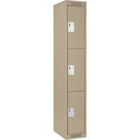 Casiers Clean Line, 3 niveaux, 12" x 18" x 72", Acier, Beige, Rivet (assembl&eacute;) Action Paper