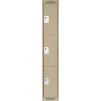 Casiers Clean Line, 3 niveaux, 12" x 18" x 72", Acier, Beige, Rivet (assembl&eacute;) Action Paper