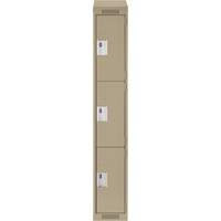 Casiers Clean Line, 3 niveaux, 12" x 18" x 78", Acier, Beige, Rivet (assembl&eacute;) Action Paper