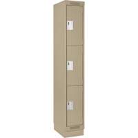 Casiers Clean Line, 3 niveaux, 12" x 18" x 76", Acier, Beige, Rivet (assembl&eacute;) Action Paper