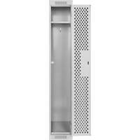 Clean Line Lockers, 12" x 12" x 72", Steel, Grey, Rivet (Assembled), Perforated Action Paper
