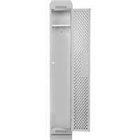 Clean Line Lockers, 12" x 18" x 82", Steel, Grey, Rivet (Assembled), Perforated Action Paper
