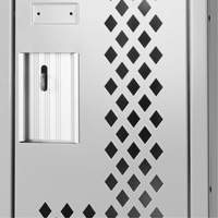 Clean Line Lockers, 12" x 12" x 72", Steel, Grey, Rivet (Assembled), Perforated Action Paper