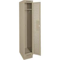 Casiers Clean Line, 12" x 18" x 76", Acier, Beige, Rivet (assembl&eacute;), Perfor&eacute; Action Paper