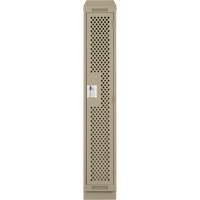 Clean Line Lockers, 12" x 18" x 82", Steel, Beige, Rivet (Assembled), Perforated Action Paper