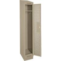 Clean Line Lockers, 12" x 18" x 82", Steel, Beige, Rivet (Assembled), Perforated Action Paper