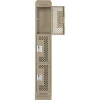 Casiers Clean Line, 3 niveaux, 12" x 18" x 82", Acier, Beige, Rivet (assembl&eacute;), Perfor&eacute; Action Paper