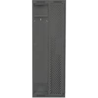 Clean Line Lockers, Bank of 2, 24" x 18" x 76", Steel, Charcoal, Rivet (Assembled), Perforated Action Paper