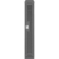 Clean Line Lockers, 12" x 18" x 82", Steel, Charcoal, Rivet (Assembled), Perforated Action Paper