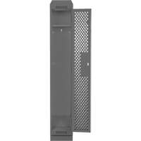 Clean Line Lockers, 12" x 18" x 82", Steel, Charcoal, Rivet (Assembled), Perforated Action Paper