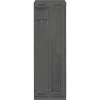 Clean Line Lockers, Bank of 2, 24" x 18" x 82", Steel, Charcoal, Rivet (Assembled), Perforated Action Paper