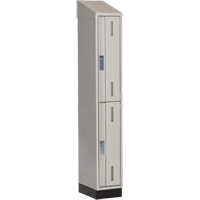 Concorde Heavy-Duty Lockers, 2 -tier, 12" x 18" x 82", Steel, Grey, Welded (Assembled) Action Paper
