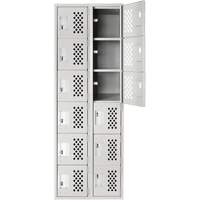 Clean Line Lockerettes, 6 -tier, Bank of 2, 18" x 72" x 12", Steel Action Paper