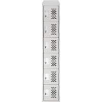 Clean-Line Perforated Lockerette, 6 -tier, 12" x 72" x 12", Steel Action Paper