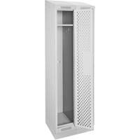Clean Line Lockers, Bank of 2, 24" x 18" x 82", Steel, Grey, Rivet (Assembled), Perforated Action Paper