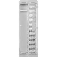 Clean Line Lockers, Bank of 2, 24" x 18" x 82", Steel, Grey, Rivet (Assembled), Perforated Action Paper