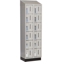 Concorde Heavy-Duty Lockers, 6 -tier, Bank of 2, 24" x 18" x 82", Steel, Grey, Welded (Assembled) Action Paper