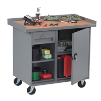Mobile Workbench Cabinet, Laminate Surface Action Paper