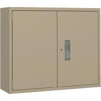 Wall Mounted Cabinet, Steel, 2 Shelves, 30" H x 36" W x 12" D, Beige Action Paper