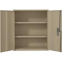 Lo-Boy Storage Cabinet, Steel, 2 Shelves, 40" H x 36" W x 18" D, Beige Action Paper