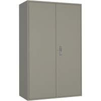 Extra Wide Hi-Boy Storage Cabinet, Steel, 4 Shelves, 72" H x 48" W x 24" D, Grey Action Paper