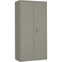 Hi-Boy Storage Cabinet, Steel, 4 Shelves, 72" H x 36" W x 18" D, Grey Action Paper