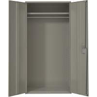 Wardrobe Storage Cabinet, Steel, 36" W x 18" D x 72" H, Grey Action Paper