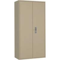 Wardrobe Storage Cabinet, Steel, 36" W x 18" D x 72" H, Beige Action Paper