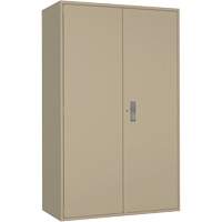 Extra Wide Hi-Boy Storage Cabinet, Steel, 4 Shelves, 72" H x 48" W x 24" D, Beige Action Paper