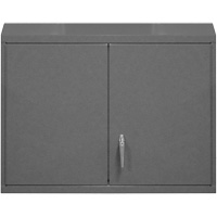 Armoire murale, 27" h x 29-7/8" la x 13-11/16" p, 2 tablettes, Acier, Gris Action Paper
