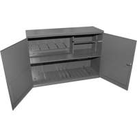Abrasive Accessory Cabinet, Steel, 2 Drawers, 33-3/4" x 11-7/8" x 23-7/8", Grey Action Paper