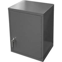 Armoire murale, 27" h x 13-11/16" la x 18" p, 2 tablettes, Acier, Gris Action Paper