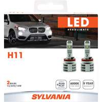 H11 Headlight Bulb, LED, 13.2 W/17 W, White Action Paper