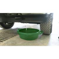Green Oval Drain Pan Action Paper