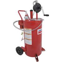 25-Gallon Steel Fuel Caddy with 2-Way Rotary Pump & Filter Action Paper