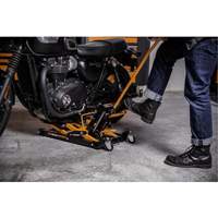 Cric pour VTT et motos, 0,75 tonnes Capacit&eacute;, 4-2/3" Abaiss&eacute;e, 14-1/2" &eacute;lev&eacute;e, Hydraulique &agrave; main Action Paper