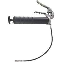 Heavy-Duty Pistol Grip Grease Gun with Flex Hose Extension, 14 oz Capacity Action Paper