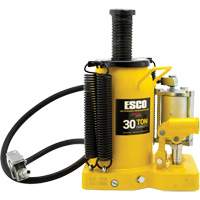 Pro Series  Bottle Jack, 30 tons, Air Hydraulic, 20" Raised Height Action Paper