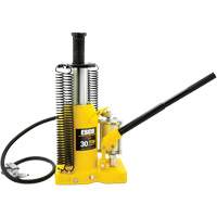 Pro Series  Bottle Jack, 30 tons, Air Hydraulic, 20" Raised Height Action Paper