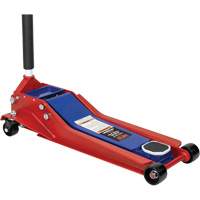 High/Low Floor Jack, 3 Ton(s) Capacity, 3-1/8" Lowered, 24-3/8" Raised, Manual Hydraulic Action Paper
