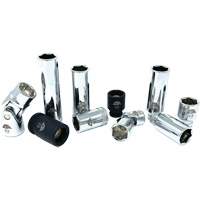 Chrome Finish Socket Set with Rail, 10 Pieces, 1/4"/3/8" Drive Size Action Paper