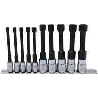Metric Hex Socket Bit Set with Reduced Shank, 10 Pieces, 1/4"/3/8" Drive Size Action Paper