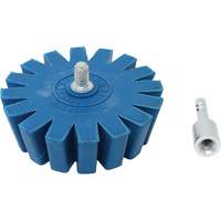 Conical Gear Eraser Wheel with Quick-Connect Arbor Adapter Action Paper