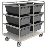 Mobile Tub Rack, Double-sided, 6 bins, 26" W x 36" D x 42" H FM029 | Action Paper
