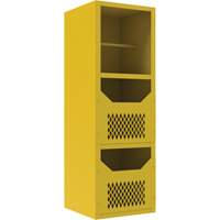 Spill Control Cabinet, 1 Shelves, 72" H x 24" W x 24" D, Steel, Yellow Action Paper