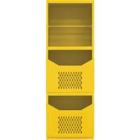 Spill Control Cabinet, 1 Shelves, 72" H x 24" W x 24" D, Steel, Yellow Action Paper