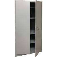 Armoire de rangement, Acier, 4 Tablettes, 78" h x 36" la x 24" P, Gris Action Paper